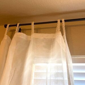 Sheer Curtains With Rope Detail